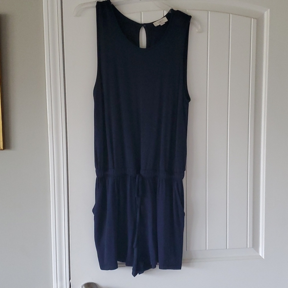 Loft Outlet Sleeveless Tie Waist Romper